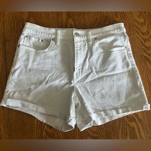 Madewell White Jean Shorts
